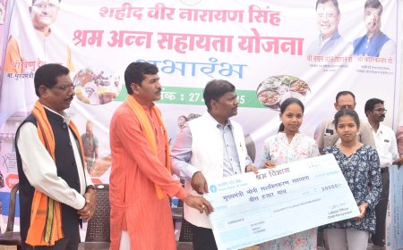 शहीद वीर नारायण सिंह श्रम अन्न योजना का वनमंत्री ने किया शुभारंभ