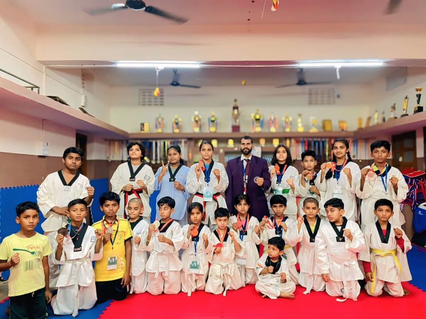 नारायणपुर से 26 खिलाड़ियों ने ताइक्वांडो और स्केटिंग के इस टूर्नामेंट में भाग लेकर अपने शहर का नाम रोशन किया।