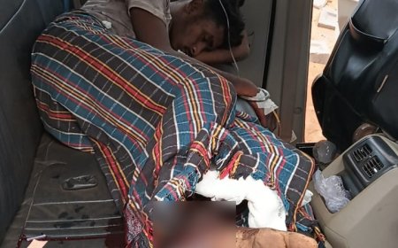 नक्सलियों के लगाए आईईडी के चपेट में आकर हाईवा चालक हुए गंभीर रूप से घायल