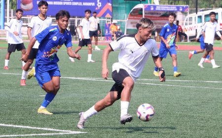 स्वामी विवेकानंद अंडर-20 पुरुष राष्ट्रीय फुटबॉल चैंपियनशिप 2025: गरिमामयी उपस्थिति में सम्पन्न हुआ द्वितीय क्वार्टर फाइनल मैच