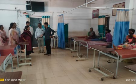 कलेक्टर ने किया छोटेडोंगर के सामुदायिक स्वास्थ्य केन्द्र का औचक निरीक्षण