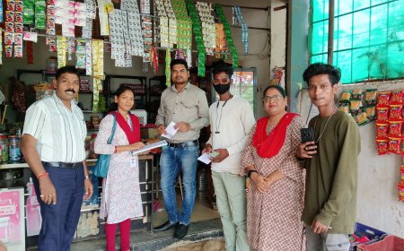 राष्ट्रीय तंबाकू नियंत्रण कार्यक्रम अंतर्गत दुकानोें में की गई चालानी कार्रवाई