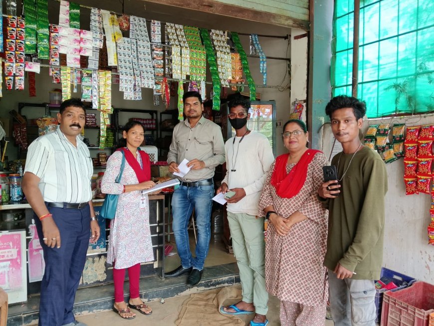 राष्ट्रीय तंबाकू नियंत्रण कार्यक्रम अंतर्गत दुकानोें में की गई चालानी कार्रवाई