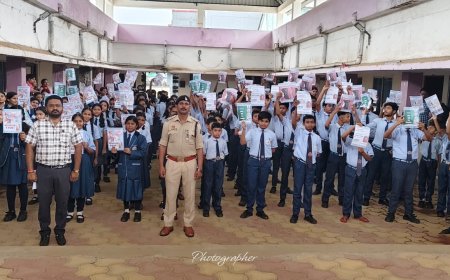 नशामुक्त भारत पखवाड़ा जनजागरूकता अभियान: नारायणपुर पुलिस ने स्कूली बच्चों को किया जागरूक