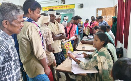 धरती आबा जनभागीदारी अभियान के तहत् धौड़ाई एवं कोहकमेटा में चलाया गया जागरूकता सह लाभ संतृप्ति शिविर