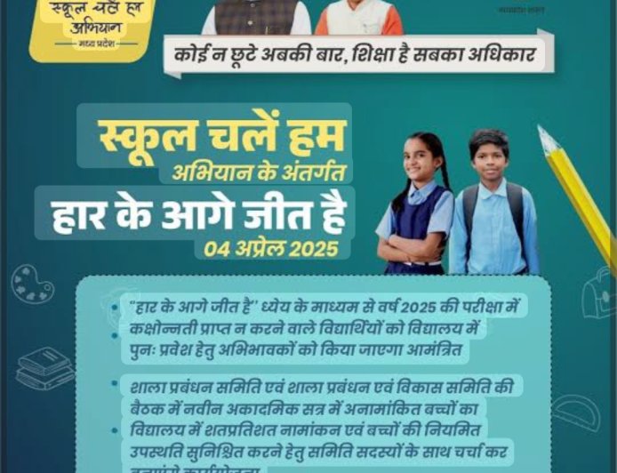 स्कूल केईन्ता अभियान 2025: जिला प्रशासन ने शुरू की अभिनव पहल, शाला त्यागी और अप्रवेशी बच्चों को स्कूल से जोड़ने का लक्ष्य