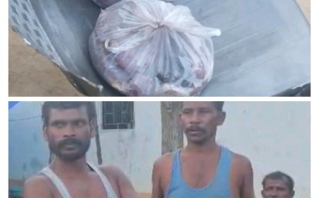 नारायणपुर में गौ रक्षक दल की बड़ी कार्रवाई, शांति नगर में गौ हत्या और मांस बिक्री के आरोप में तीन गिरफ्तार।