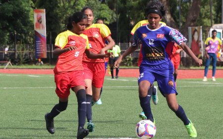 नारायणपुर में सब-जूनियर गर्ल्स नेशनल फुटबॉल चैम्पियनशिप 2025-26 के पहले मैच में पांडिचेरी ने अंडमान एवं निकोबार को 5-2 से हराया