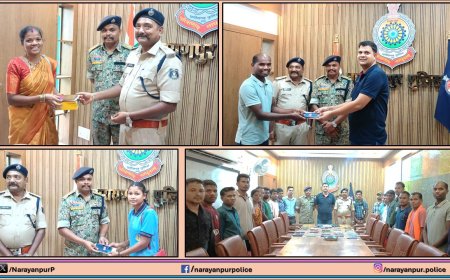 नारायणपुर सायबर पुलिस टीम द्वारा सामुदायिक पुलिसिंग के तहत चलाया गया मोबाईल वापसी अभियान , 7 लाख 20 हजार से अधिक के कुल 45 नग मोबाईल किये गये बरामद।