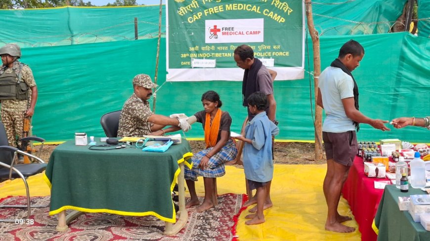 38वीं वाहिनी भारत तिब्बत सीमा पुलिस बल ने आदिवासियों के लिए चलाया निःशुल्क चिकित्सा शिविर