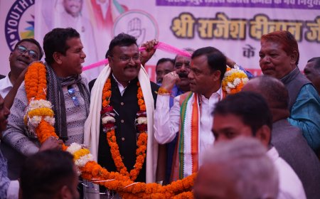 प्रदेश कांग्रेस अध्यक्ष दीपक बैज की उपस्थिति में हुआ पदभार ग्रहण समारोह,नारायणपुर जिला कांग्रेस की कमान राजेश दीवान के हाथों में