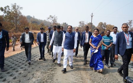 मुख्यमंत्री साय ने नारायणपुर-कोंडागांव निर्माणाधीन राष्ट्रीय राजमार्ग का निरीक्षण किया, गुणवत्ता और समय-सीमा पर दिया जोर