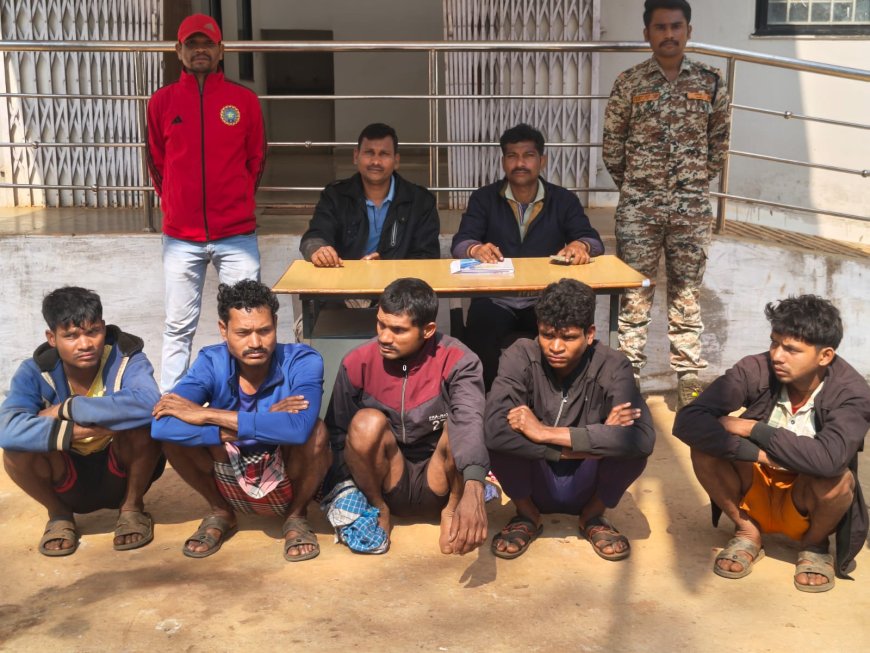 नारायणपुर पुलिस ने जादू-टोना के संदेह में महिला की हत्या मामले में पांचों आरोपियों को गिरफ्तार कर जेल भेजा