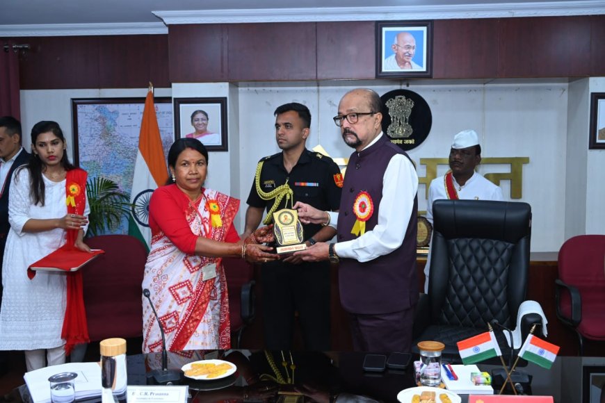 रायपुर के लोकभवन में ब्रजेश्वरी रावटे सम्मानित: राज्यपाल रमेन डेका ने की दो ब्रेल पुस्तकों और 3000+ ऑडियो बुक्स का विमोचन