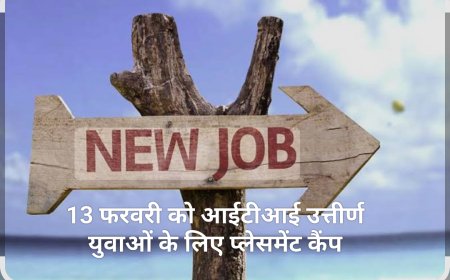आईटीआई उत्तीर्ण युवाओं के लिए प्लेसमेंट कैंप 13 फरवरी को