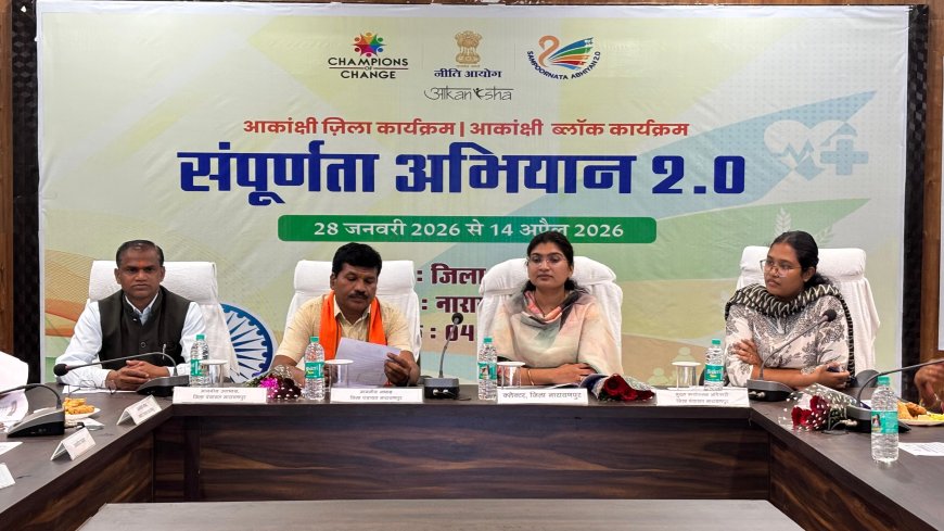 जिला स्तरीय संपूर्णता अभियान 2.0 का हुआ शुभारंभ  मिशन मोड में क्रियान्वयन पर दिया गया जोर