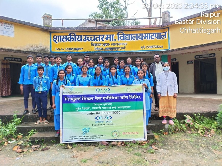 ग्राम पंचायत भाटपाल में आयोजित किया गया सिकल सेल एनीमिया जांच शिविर