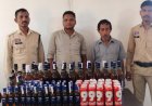 नारायणपुर पुलिस की दो अलग-अलग कार्यवाही में 44.6 बल्क लीटर अवैध अंग्रेजी शराब जप्त, दो आरोपी गिरफ्तार