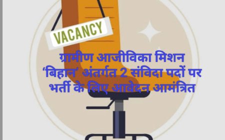 बिहान मिशन में 2 संविदा पदों के लिए आवेदन आमंत्रित, 6 अप्रैल तक करें आवेदन