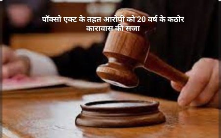 पॉक्सो एक्ट के तहत आरोपी को 20 वर्ष के कठोर कारावास की सजा