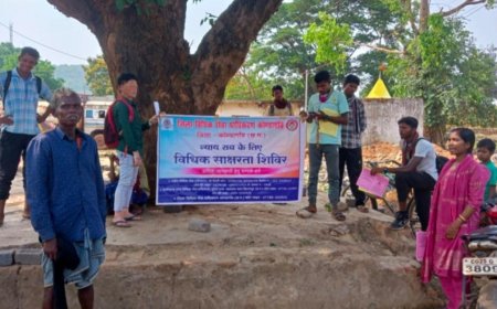 मुड़ियाल माता मेला ओरछा में विधिक सेवा प्राधिकरण कोंडागांव का जागरूकता शिविर: नालसा योजनाओं की जानकारी, उपसरपंच यमुना उसेंडी सहित बुधराम मंडावी, गुलेश्वर चंदेल रहे मौजूद