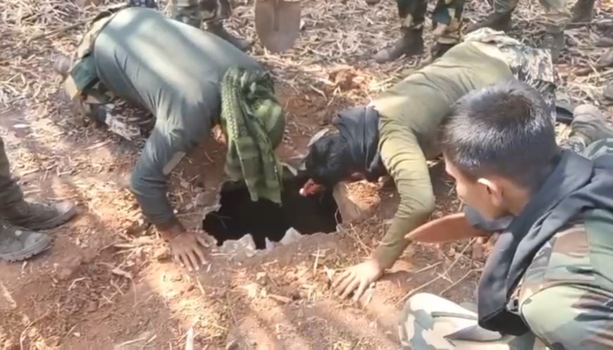 नक्सलियों की जमीन के अंदर छिपी साजिश नाकाम, काकुर में नारायणपुर पुलिस ने ध्वस्त किया अंडरग्राउंड ठिकाना