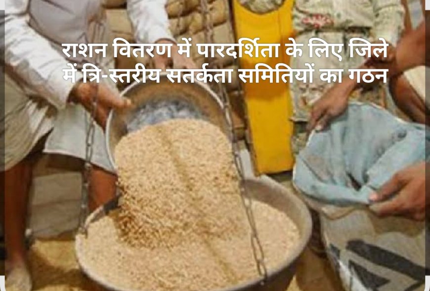 राशन वितरण में पारदर्शिता के लिए जिले में त्रि-स्तरीय सतर्कता समितियों का गठन