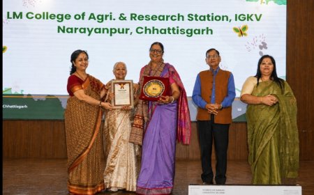 राष्ट्रीय मंच पर चमका नारायणपुर, लिंगो मुदियाल कृषि महाविद्यालय को मिला ‘पर्यावरण चैंपियन अवार्ड-2026’