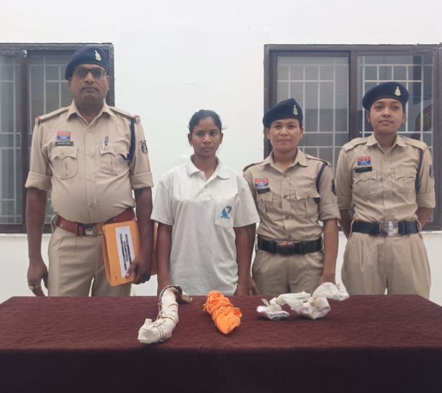 कोहकामेटा पुलिस की त्वरित कार्रवाई, घरेलू विवाद में पिता की हत्या करने वाली युवती गिरफ्तार, सामग्री बरामद