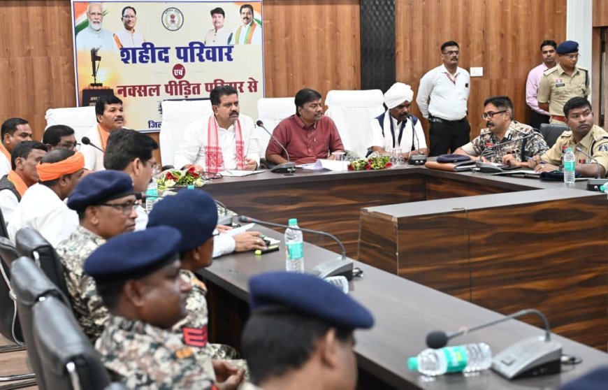 शहीद और नक्सल पीड़ित परिवारों से मिले उपमुख्यमंत्री विजय शर्मा व वन मंत्री केदार कश्यप, अनुकंपा नियुक्ति-शिक्षा पर दिया मदद का भरोसा
