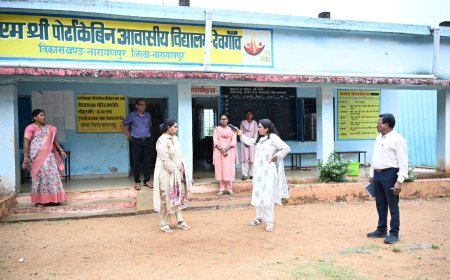 कलेक्टर ने देवगांव के पीएम श्री पोर्टा केबिन स्कूल का किया निरीक्षण, शिक्षा-छात्रावास-स्वच्छता सुधारने के दिए निर्देश