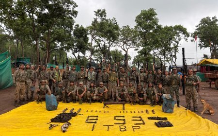 नारायणपुर पुलिस और ITBP की संयुक्त कार्रवाई: जंगल से 15 किलो IED सहित रॉकेट लॉन्चर, मोर्टार और विस्फोटक बरामद