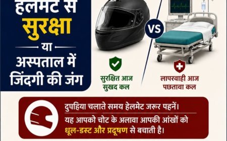 नारायणपुर पुलिस की जनहित अपील: हेलमेट पहनें, सुरक्षित रहें — "हेलमेट आज की सुरक्षा है, ताकि कल सुरक्षित और खुशहाल हो"
