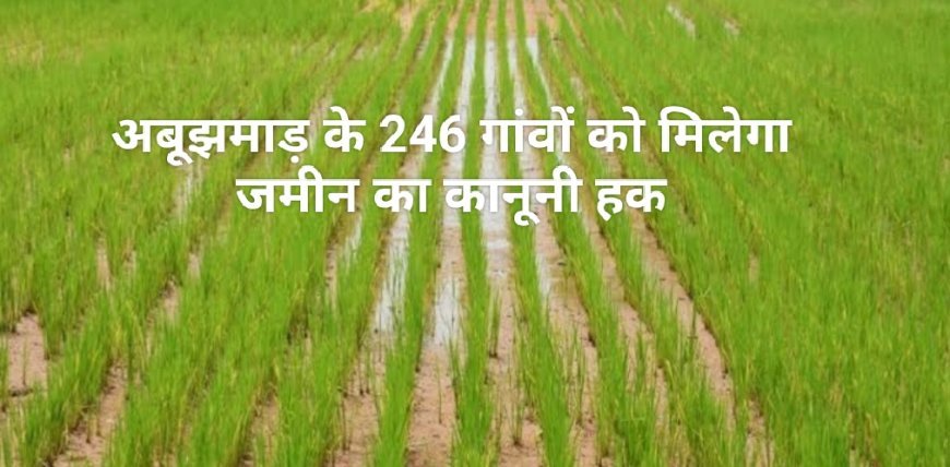 अबूझमाड़ में विकास की नई शुरुआत: 246 गांवों को मिलेगा जमीन का कानूनी अधिकार, सरकारी योजनाओं से जुड़ेंगे आदिवासी परिवार