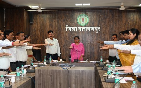 नारायणपुर में उल्लास नवभारत साक्षरता पखवाड़ा का शुभारंभ, कलेक्टर नम्रता जैन ने दिलाई साक्षरता की शपथ