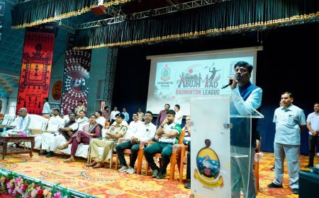अबूझमाड़ बैडमिंटन लीग सीजन-3 के दूसरे दिन शामिल हुए वन मंत्री केदार कश्यप, राष्ट्रगान के साथ हुआ शुभारंभ और खिलाड़ियों का बढ़ाया उत्साह