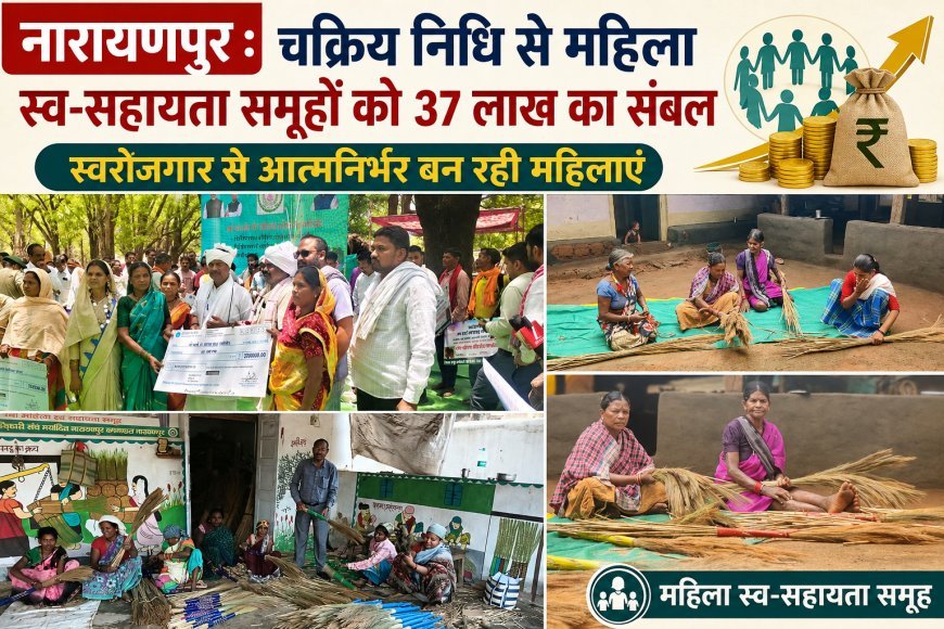 नारायणपुर : चक्रिय निधि से महिला स्व-सहायता समूहों को 37 लाख का संबल, स्वरोजगार से आत्मनिर्भर बन रही महिलाएं